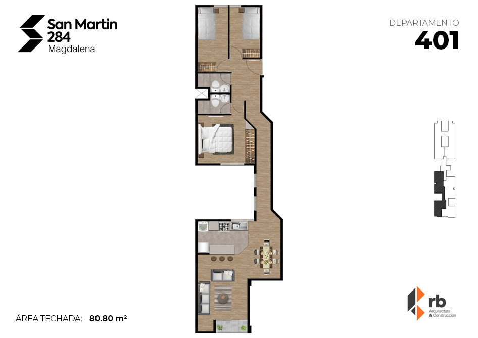 FLAT 401 - 3 Dormitorios