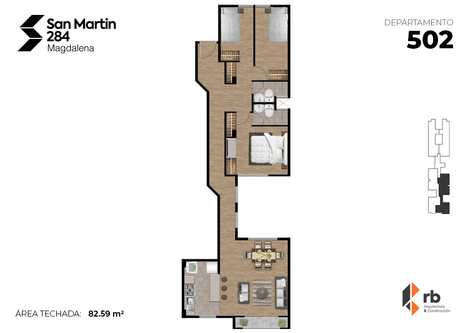 FLAT 502 - 3 Dormitorios