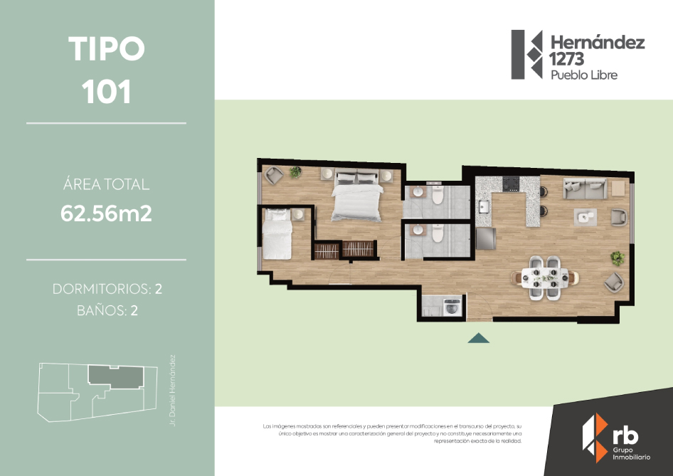 Tipo 101 - 2 Dormitorios